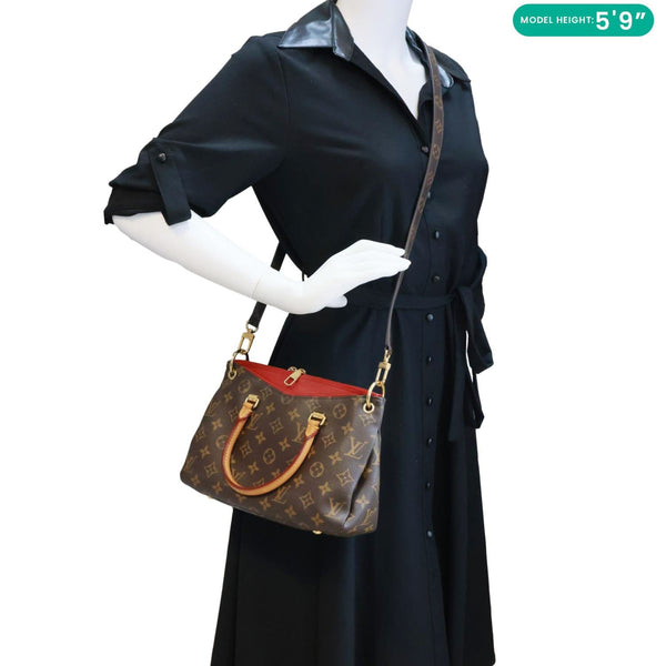 LOUIS VUITTON Pallas BB Monogram Canvas Shoulder Bag Brown
