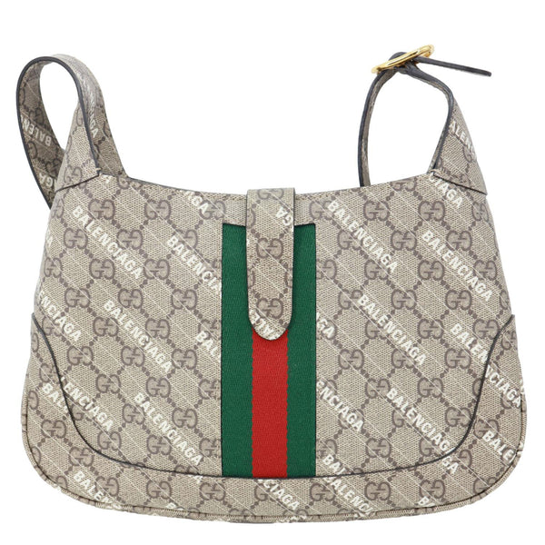 GUCCI x Balenciaga The Hacker Project Jackie 1961 Medium Canvas Shoulder Bag Beige 636706