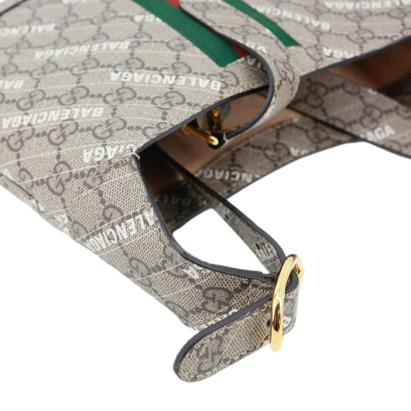 GUCCI x Balenciaga The Hacker Project Jackie 1961 Medium Canvas Shoulder Bag Beige 636706