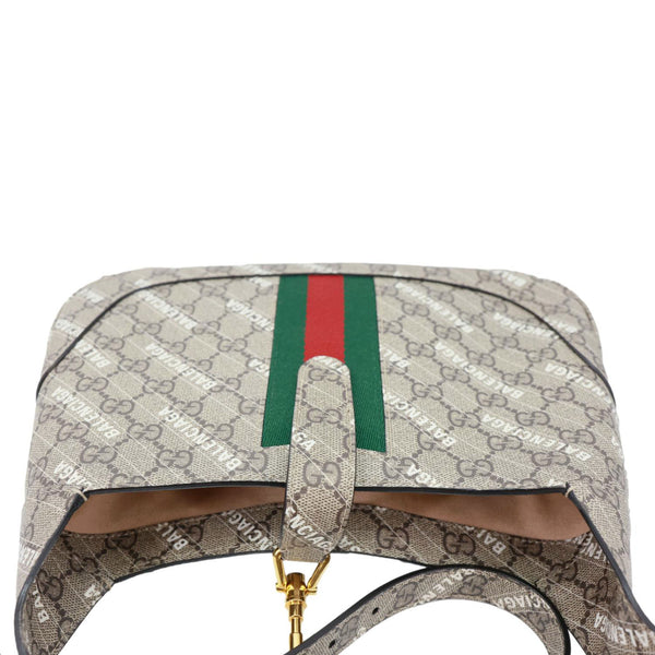 GUCCI x Balenciaga The Hacker Project Jackie 1961 Medium Canvas Shoulder Bag Beige 636706