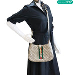 GUCCI x Balenciaga The Hacker Project Jackie 1961 Medium Canvas Shoulder Bag Beige 636706