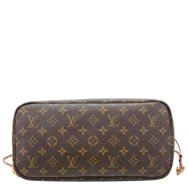 LOUIS VUITTON Neverfull MM Monogram Canvas Tote Bag Brown