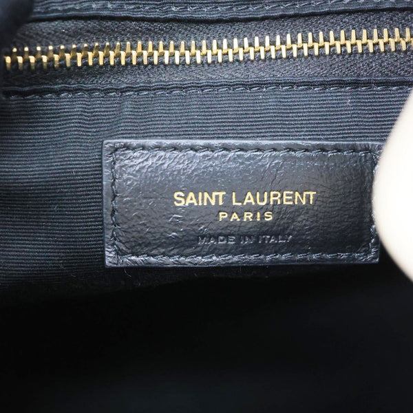 YVES SAINT LAURENT Joe Drawstring Leather Backpack Bag Off White
