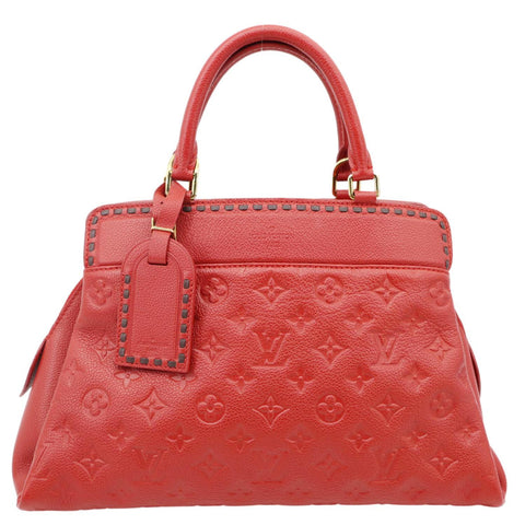 LOUIS VUITTON Vosges MM Empreinte Leather Shoulder Bag Red