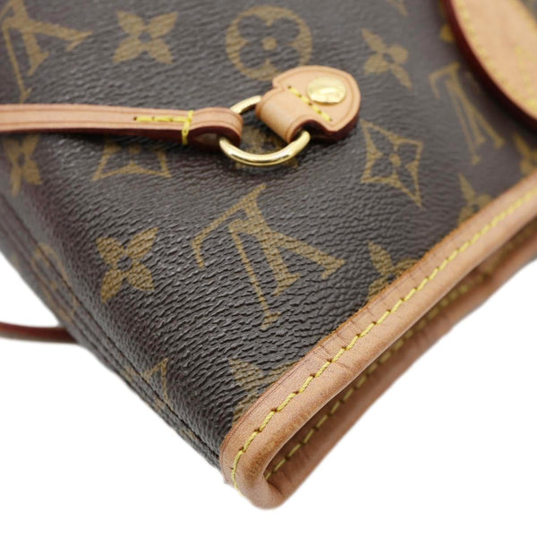 LOUIS VUITTON Neverfull MM Monogram Canvas Tote Bag Brown