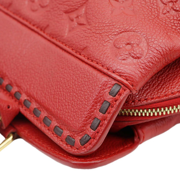 LOUIS VUITTON Vosges MM Empreinte Leather Shoulder Bag Red