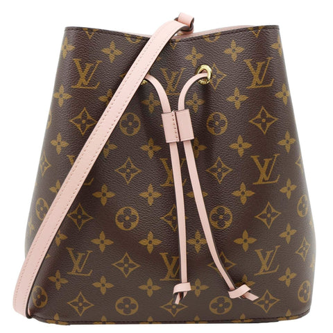 LOUIS VUITTON Neonoe MM Monogram Canvas Shoulder Bag Pink