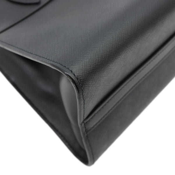 PRADA Paradigme Saffiano Leather Tote Shoulder Bag Black