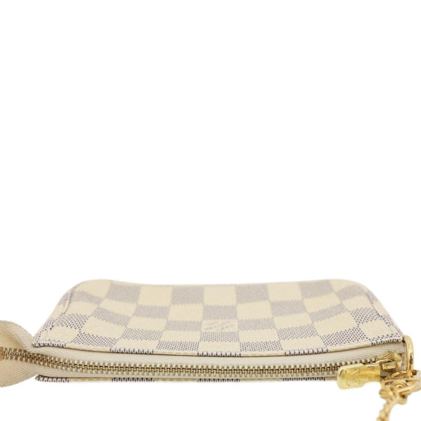 LOUIS VUITTON Pochette Accessoires Mini Damier Azur Pouch White