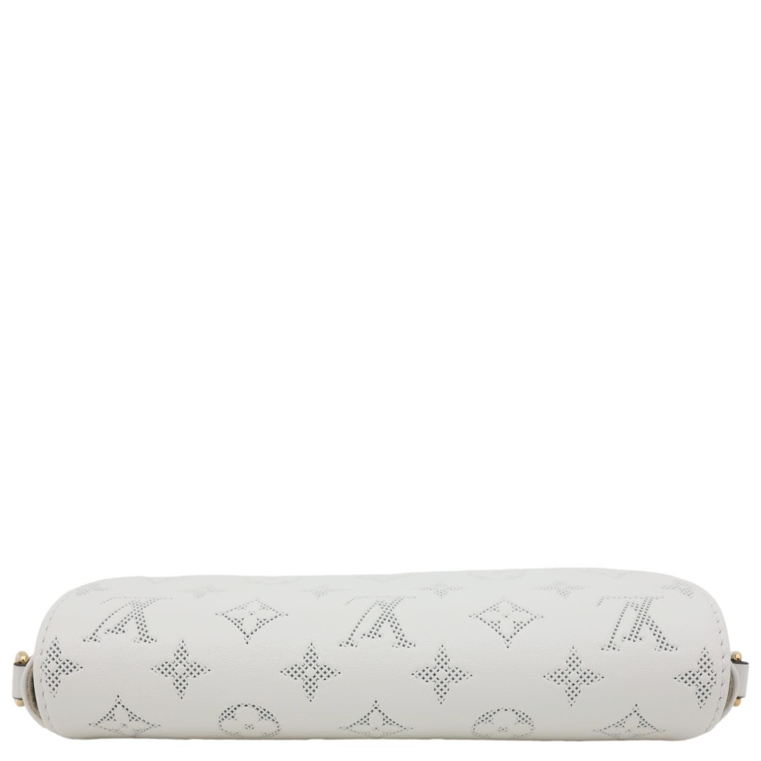 LOUIS VUITTON Ivy Perforated Monogram Flower Wallet On Chain White