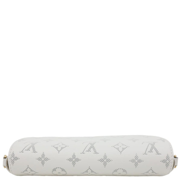 LOUIS VUITTON Ivy Perforated Monogram Flower Wallet On Chain White