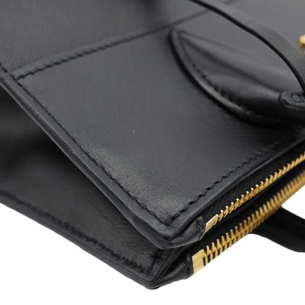 PRADA Paradigme Saffiano Leather Tote Shoulder Bag Black