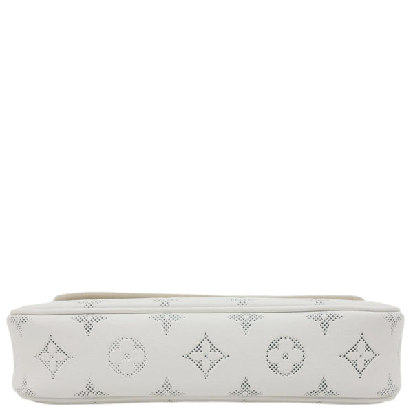 LOUIS VUITTON Ivy Perforated Monogram Flower Wallet On Chain White