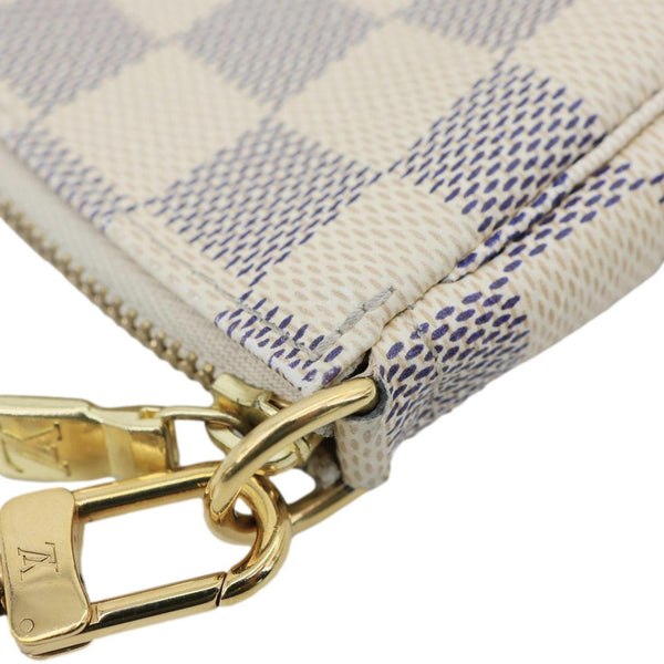 LOUIS VUITTON Pochette Accessoires Mini Damier Azur Pouch White