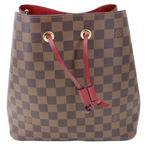 LOUIS VUITTON Neonoe MM Damier Ebene Shoulder Bag Brown