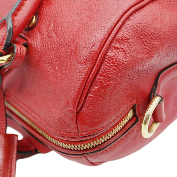 LOUIS VUITTON Speedy 25 Bandouliere Monogram Empreinte Crossbody Bag Red