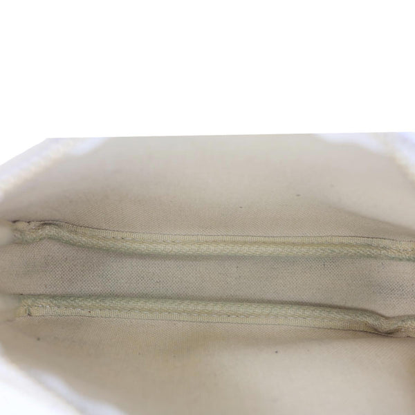 LOUIS VUITTON Pochette Accessoires Mini Damier Azur Pouch White