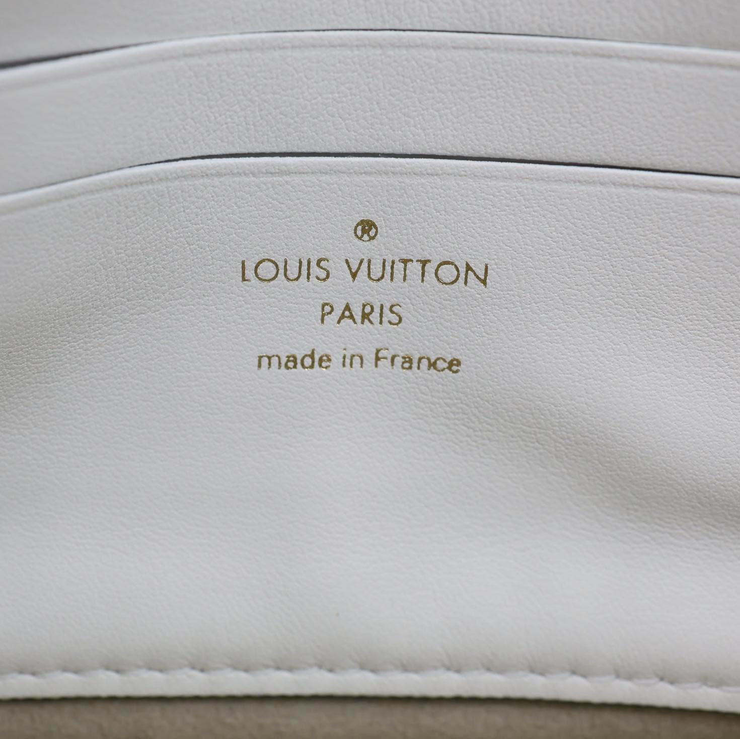 LOUIS VUITTON Ivy Perforated Monogram Flower Wallet On Chain White