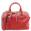 LOUIS VUITTON Speedy 25 Bandouliere Monogram Empreinte Crossbody Bag Red