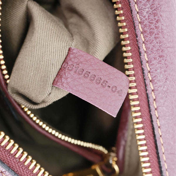 CHLOE Marcie Medium Grained Calfskin Satchel Bag Burgundy