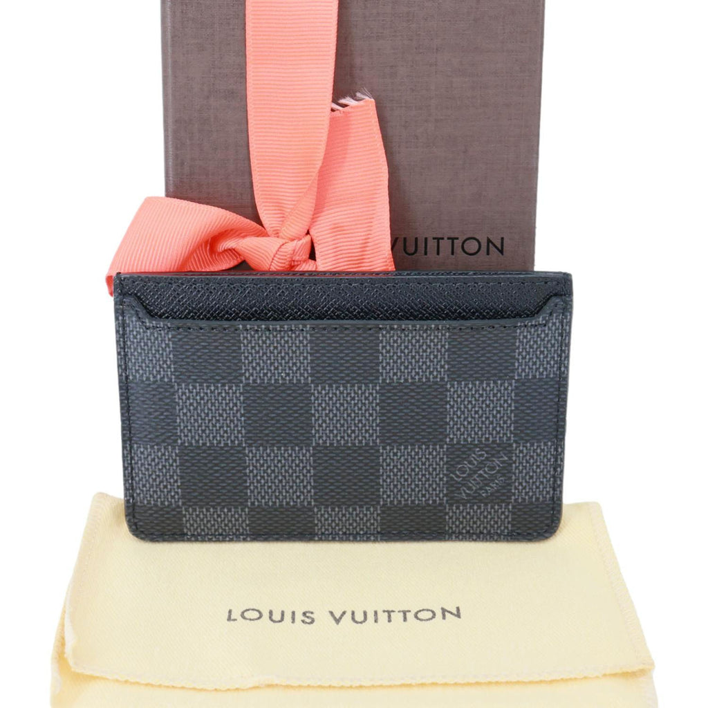 LOUIS VUITTON Neo Damier Graphite Card Holder Wallet Black