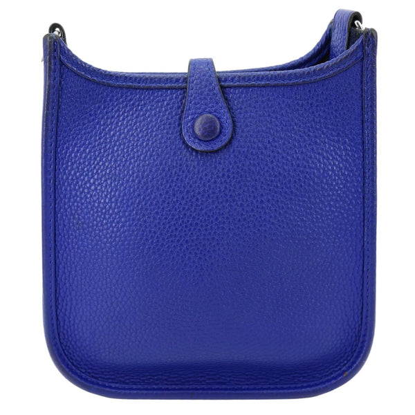 HERMES Evelyne TPM Clemence Leather Crossbody Bag Blue