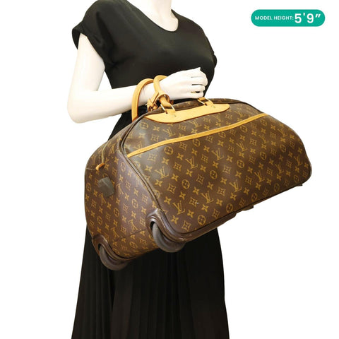 LOUIS VUITTON Eole 50 Monogram Canvas Rolling Luggage Bag Brown