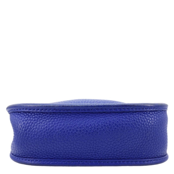 HERMES Evelyne TPM Clemence Leather Crossbody Bag Blue