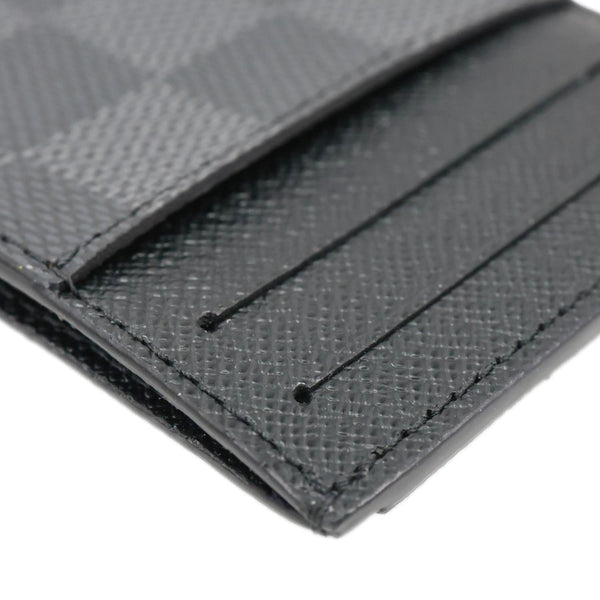LOUIS VUITTON Neo Damier Graphite Card Holder Wallet Black