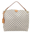 LOUIS VUITTON Graceful MM Damier Azur Hobo Bag Rose Ballerine