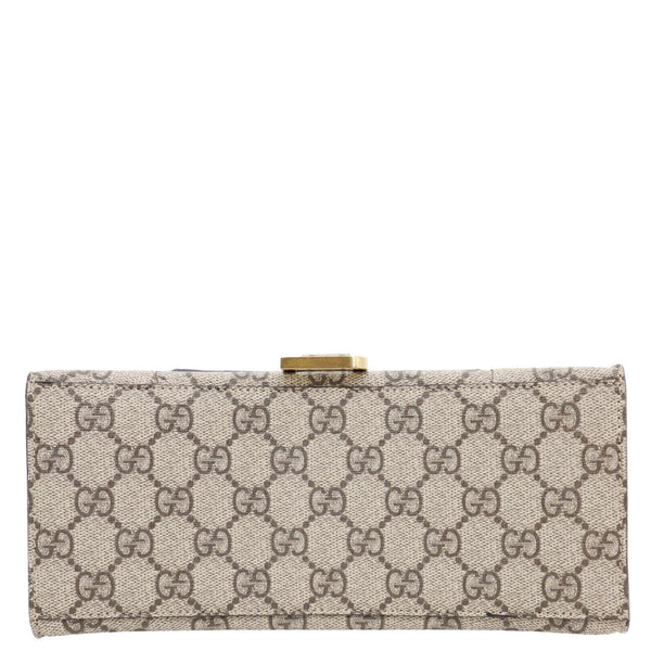 BALENCIAGA X GUCCI Hourglass Small GG Supreme Monogram Top Handle Shoulder Bag Beige 681697