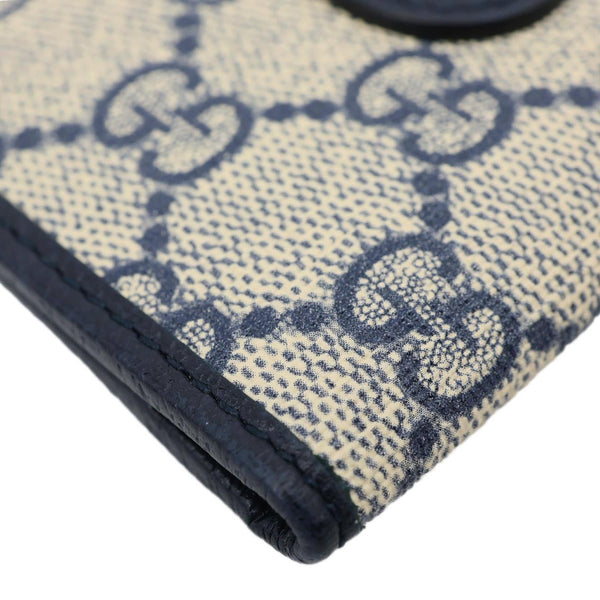 GUCCI Retro Interlocking G Monogram Supreme Canvas Card Case Beige 699267