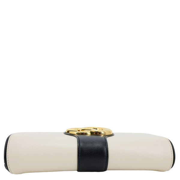 GUCCI Arli Small Smooth Leather Shoulder Bag White 550129