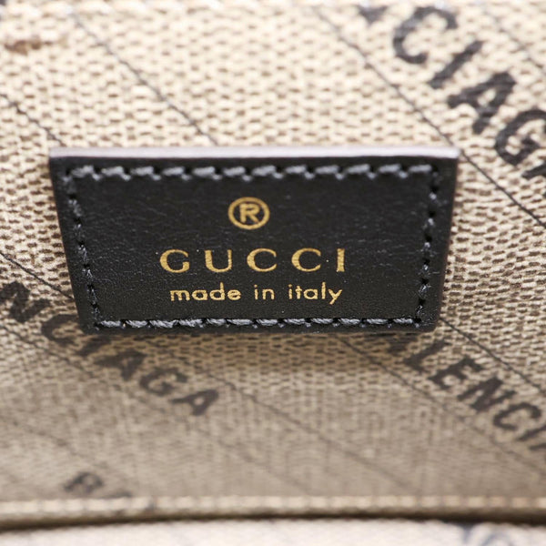 BALENCIAGA X GUCCI Hourglass Small GG Supreme Monogram Top Handle Shoulder Bag Beige 681697