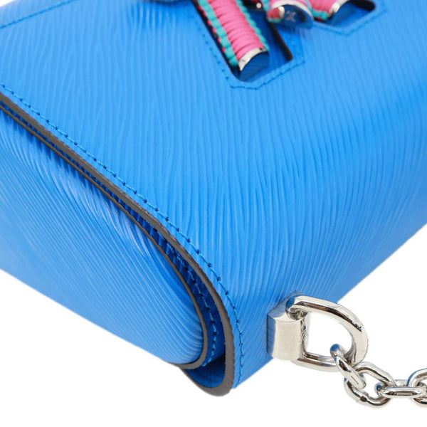 LOUIS VUITTON Twist PM Braided Handle Epi Leather Shoulder Bag Blue