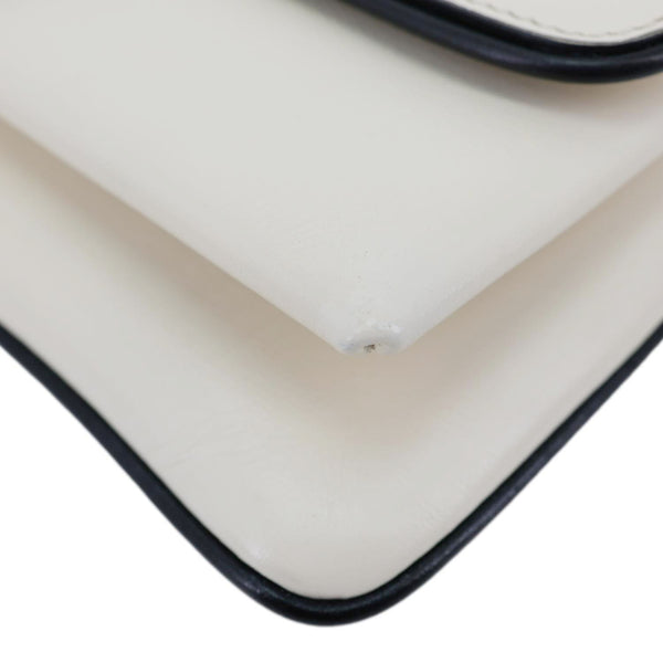 GUCCI Arli Small Smooth Leather Shoulder Bag White 550129