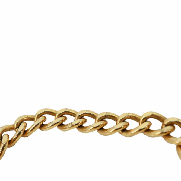 CHANEL 1996 CC Turn Lock Metal Chain Bracelet Gold