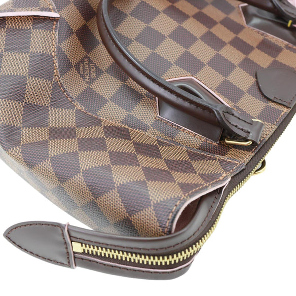 LOUIS VUITTON Caissa PM Damier Ebene Tote Bag Rose Ballerine