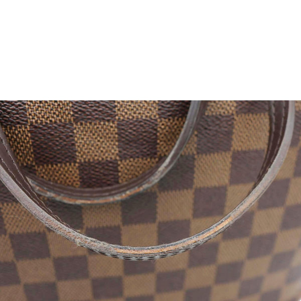 LOUIS VUITTON Neverfull MM Damier Ebene Tote Bag Rose Ballerine