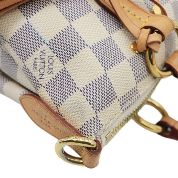 LOUIS VUITTON Lymington Damier Azur Canvas Hobo Shoulder Bag Rose Ballerine