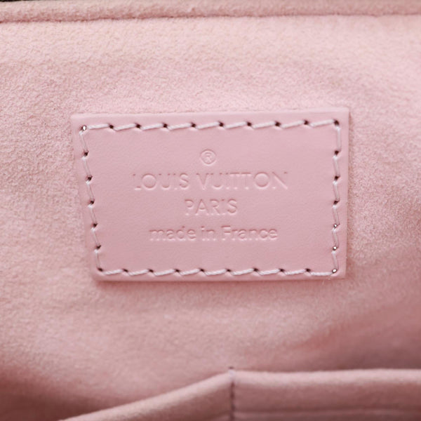 LOUIS VUITTON Caissa PM Damier Ebene Tote Bag Rose Ballerine