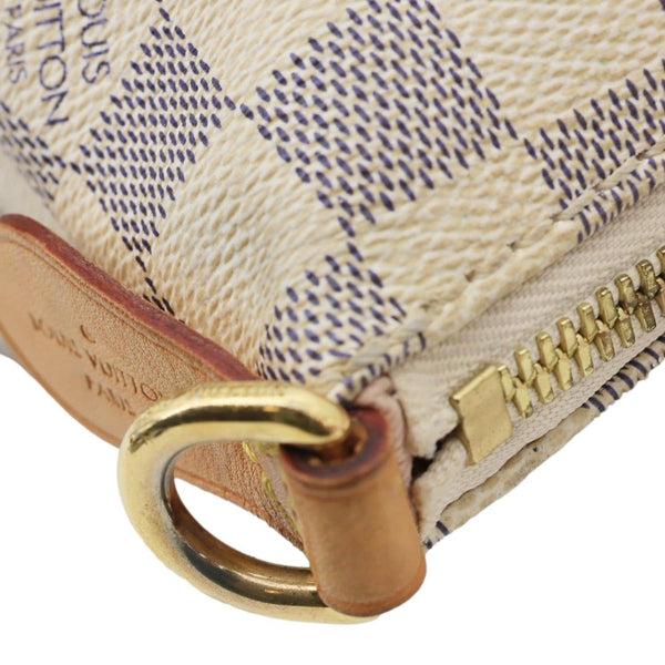 LOUIS VUITTON Lymington Damier Azur Canvas Hobo Shoulder Bag Rose Ballerine