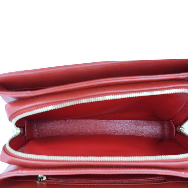 Chanel Chevron Lambskin Coco Envelope Flap Crossbody Bag Red