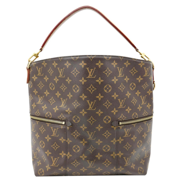 LOUIS VUITTON Melie Monogram Canvas Hobo Bag Brown