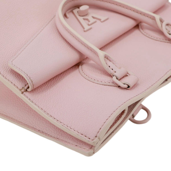 LOUIS VUITTON Lockme Tote PM Monochrome Soft Calfskin Leather Tote Bag Pink