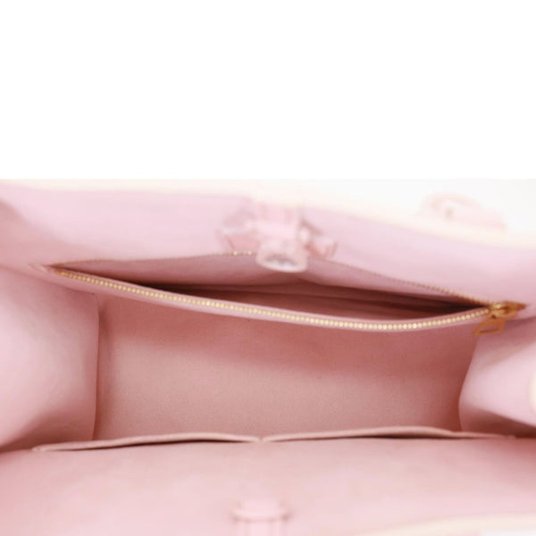 LOUIS VUITTON Lockme Tote PM Monochrome Soft Calfskin Leather Tote Bag Pink