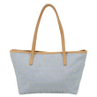 FENDI Zucchino Monogram Canvas Roll Tote Bag Blue