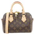 Louis Vuitton Speedy 20 Monogram Canvas Crossbody Bag Brown