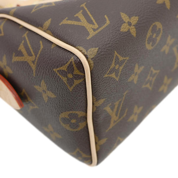Louis Vuitton Speedy 20 Monogram Canvas Crossbody Bag Brown
