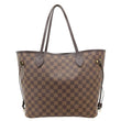 LOUIS VUITTON Neverfull MM Damier Ebene Tote Bag Rose Ballerine